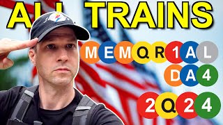 ALL TRAINS Memorial Day 2024  reroute shenanigans [upl. by Nywroc]