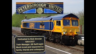 GBRFs 66735 Peterborough United naming ceremony amp Nene Valley Railway bank holiday trains [upl. by Arbmik687]