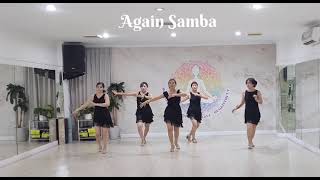 Again Samba Line Dance  Demo by The Cupidz [upl. by Alin]