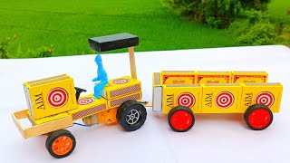 How To Make Matchbox Tractor  Scienceproject  Amazing Diy Toy [upl. by Teresita]