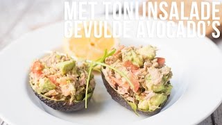 RECEPT Met tonijnsalade gevulde avocado  OhMyFoodness [upl. by Bakerman170]