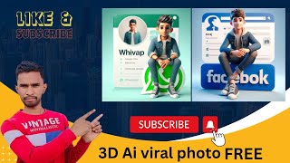 How to creat 3D AI Social boy Images Viral photo editing  bing image creator tutorial  AI 2024 [upl. by Ahserak]