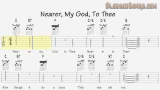 Learn Hymns on Guitar  Nearer My God To Thee  Tablature and Chords [upl. by Onaicnop]