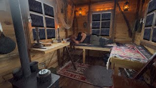 Camping in Heavy Rain and Rainstorm  4 Days Overnight in Wooden House ASMR [upl. by Shiller]