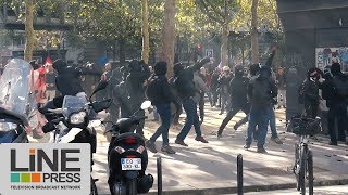 Manifestation antiloi Travail Incidents  Paris  France 21 septembre 2017 [upl. by Arihppas471]