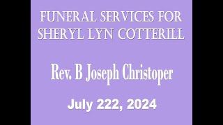 Markesan United Methodist ChurchWorship Service for Sheryl Lyn Cotterill funeral July 22 2024 [upl. by Kosaka]