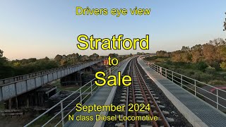 Drivers eye view Stratford to Sale N class Sep 2024 [upl. by Akerdnuhs502]