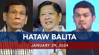 UNTV HATAW BALITA  January 29 2024 [upl. by Slerahc]