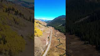 Valley View of Kebler Pass rockymountains keblerpass fallfoilage [upl. by Rap]