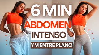 6 MIN ABDOMINALES EN LLAMAS para mujer –vientre plano y definido en casa – ejercicios abdominales [upl. by Ecnaled]