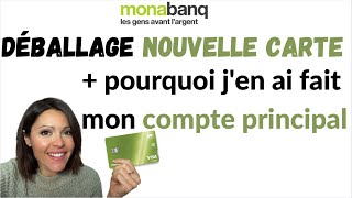 MONABANQ  DEBALLAGE CARTE VISA GRATUITE [upl. by Reuven]