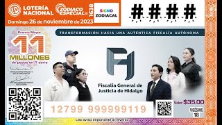 Sorteo Zodiaco Especial No 1638 quotAlusivo a la Fiscalía General de Justicia de Hidalgoquot [upl. by Belamy592]