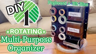 ROTATING MultiPurpose Storage  NEW FIND  Dollar Tree DIY  Vlogtober Day 14 [upl. by Chance]