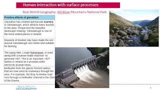 Junior Cert Geography Glaciation Glendalough Case Study [upl. by Akimal]