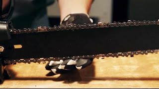 How to Adjust Your Electric Chainsaw Chain [upl. by Elleinahc]