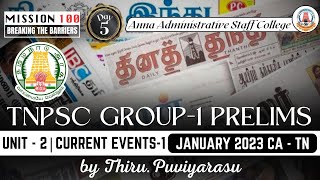 MISSION 100  Day 5  Group 1  Unit 2  Current Events  1  January 2023  TN  Thiru Puviyarasu [upl. by Sorce]