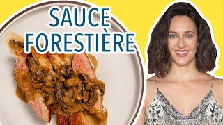 Sauce Forestiere  French Morel Mushroom Sauce for Pasta Meat [upl. by Aurelia]