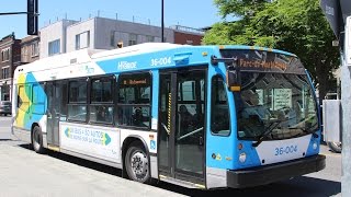 Ride on STM Montreal 36004 2016 Nova Bus LFS HEV  Jun 14 2016 [upl. by Nosydam46]