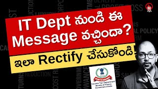 High Value Transactions Notice in Telugu  High Value Transactions Income Tax  Rapics Telugu [upl. by Ramirolg]