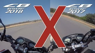 CB 650F 2018 vs CB 650F 2017 NA PISTA DE CURVELO DE LEVE  SekuVlog [upl. by Shotton546]