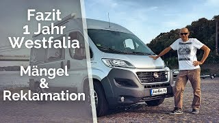 1 Jahr Westfalia Amundsen  Mängel amp Reklamationen  Wohnmobil Langzeittest [upl. by Mercer951]