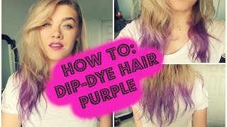 HOW TO DIPDYE HAIR PURPLE  MELISSA MIXES [upl. by Lectra]