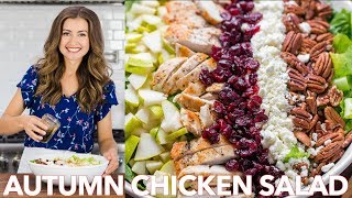 Healthy Autumn Chicken Salad Recipe  Easy Salad Dressing [upl. by Naitsyrk]