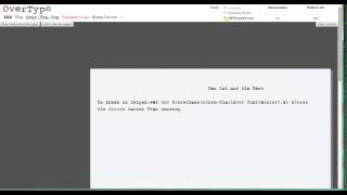 Schreibmaschinen Simulator von OverType [upl. by Bonnell]