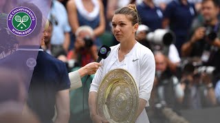 Simona Halep Wimbledon 2019 Winners Speech [upl. by Glenn]