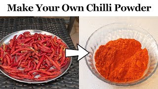 You Can Do It  How To Make Chilli Powder From Harvested Chilli Peppers  Chillies [upl. by Ariay]