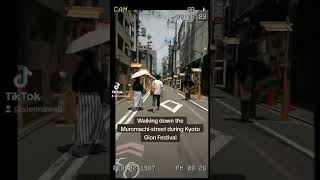 Walking down the Muromachi street during Kyoto Gion Festival Shorts [upl. by Jackson]