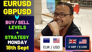 EURUSD Analysis MONDAY 18 Sept  GBPUSD Analysis MONDAY 18 Sept  EURUSD Strategy  GBPUSD [upl. by Nyleikcaj581]