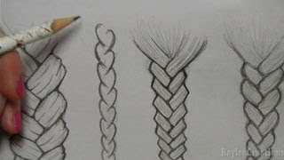 How to Draw Hair Braids [upl. by Rebba]