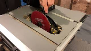 How To Remove The Riving Knife On The DeWalt DWE 7485 Table Saw [upl. by Celinka]