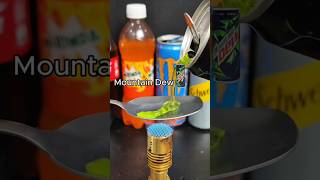 Mountain dew vs hot spoon 😱 youtubeshorts amazing expirement [upl. by Yenahteb]