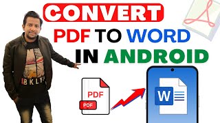 How to Convert PDF to Word in Android Mobile  How to Edit PDF in Microsoft Word in Mobile [upl. by Emile]