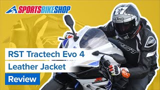 RST Tractech Evo 4 leather motorcycle jacket review  Sportsbikeshop [upl. by Max271]