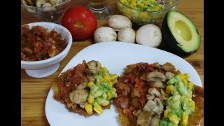 Patacones o Tostones con champiñones y aguacate  Tips de felicidad [upl. by Blondie264]