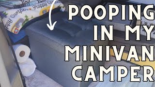 A New Way to Poop in My Minivan Camper 🫣 [upl. by Marino942]