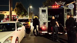 LAPD Swat and K9 responding to Devonshire division for Barricaded Suspect in Canoga Park [upl. by Innig]