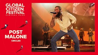 Post Malone performs smash hit Circles  Global Citizen Festival NYC 2024 [upl. by Anatola902]