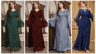 Most beautiful and gorgeous plus size mother of the bride dresslatest outfitparty wear dress 2024 [upl. by Eseerehs]