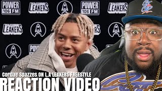 Cordae Spazzes ON LA LEAKERS FREESTYLE REACTION 🔥🔥🔥 [upl. by Althee899]