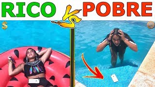 RICO VS POBRE NA PISCINA  Muita Diversão [upl. by Nitnelav]