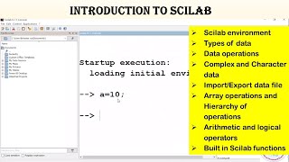 Introduction to SCILAB for beginners part1 [upl. by Gnilyarg]