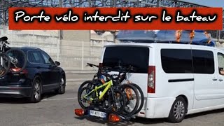 Urgent les portes vélos interdit sur le bateau 🚢 traversée Marseille Alger partager [upl. by Beutner]