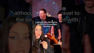 Rock band Coldplay support PalestinequotJerusalem bells are ringingquot Coldplay refuse to play in Israel [upl. by Pulling]