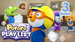 ★3Hour★ Funny Fart Moments of Pororo  Learning Healthy Habits  Pororo Kids Playlist [upl. by Nosremaj385]