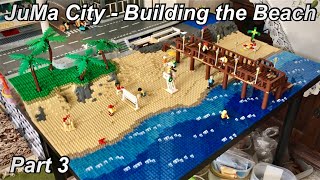 Building the Beach for a LEGO City Layout  Part 3  JuMa City Update 13 [upl. by Just]