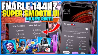 NO ROOT Enable 144HZ on Any Android Devices Optimize Tool amp Enhance FPS  MUST WATCH [upl. by Eimmis960]